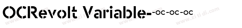 OCRevolt Variable字体转换